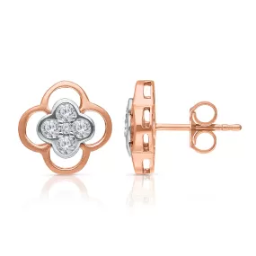 Kallati Two Tone Gold Diamond Eternal Earrings