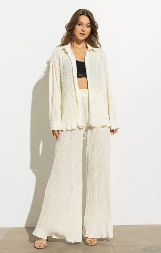 Kara Pleated Jacket and Pant Set - Final Sale 50% off