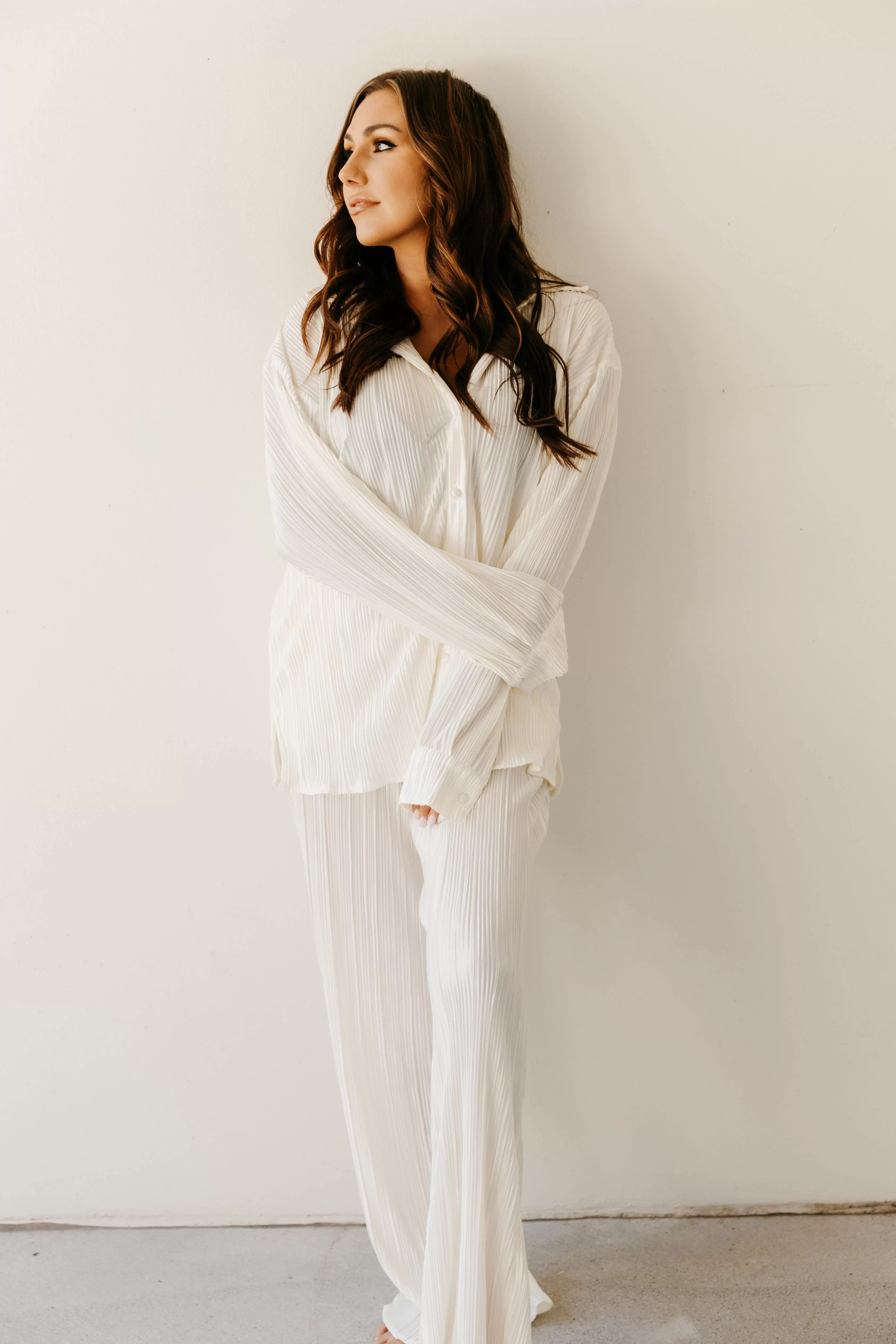 Kara Pleated Jacket and Pant Set - Final Sale 50% off