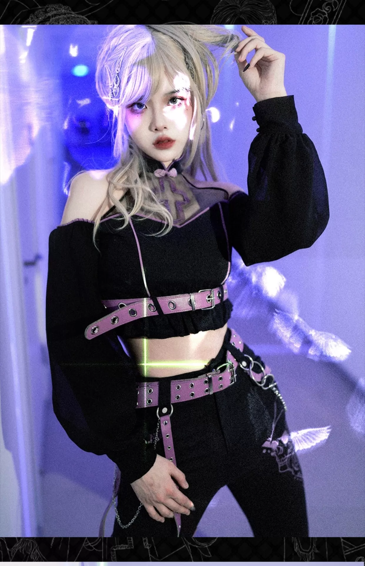 Kawaii Harajuku Black Pink Outfits ON812