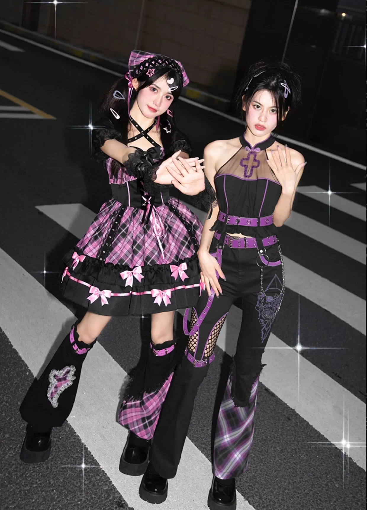 Kawaii Harajuku Black Pink Outfits ON812