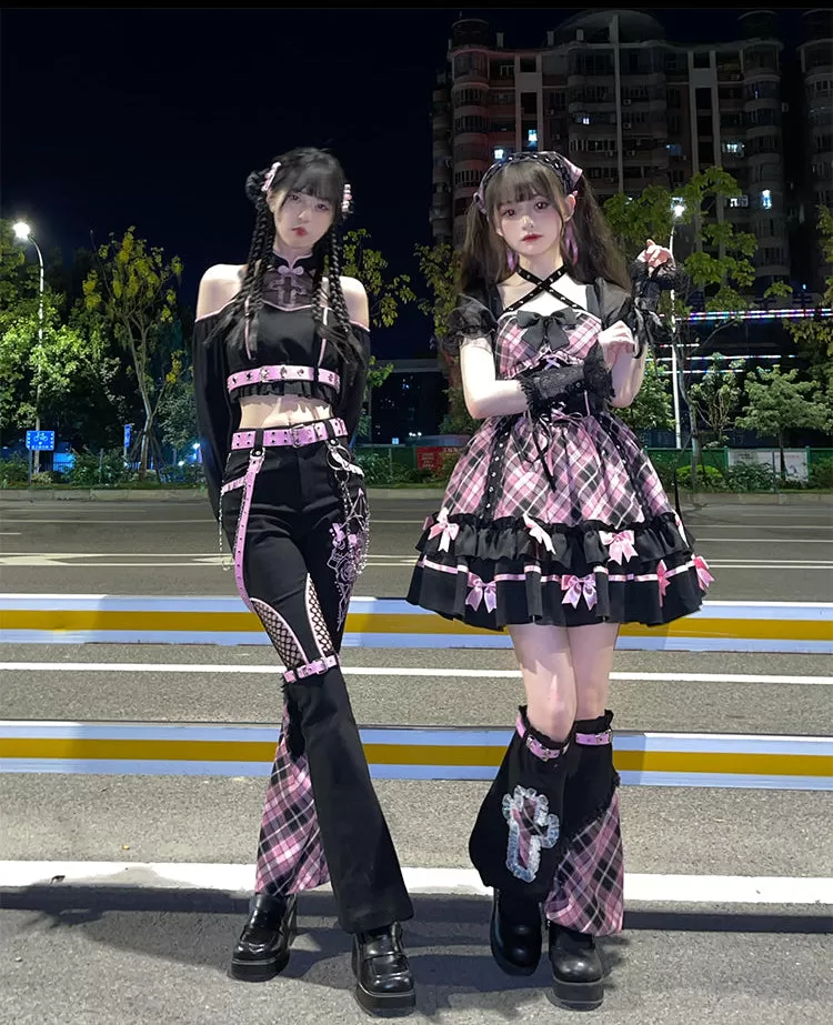 Kawaii Harajuku Black Pink Outfits ON812