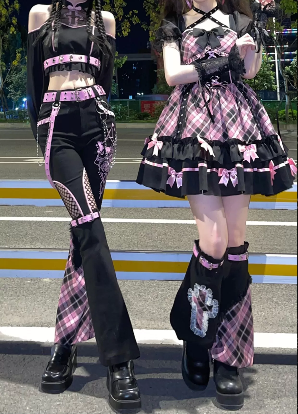 Kawaii Harajuku Black Pink Outfits ON812