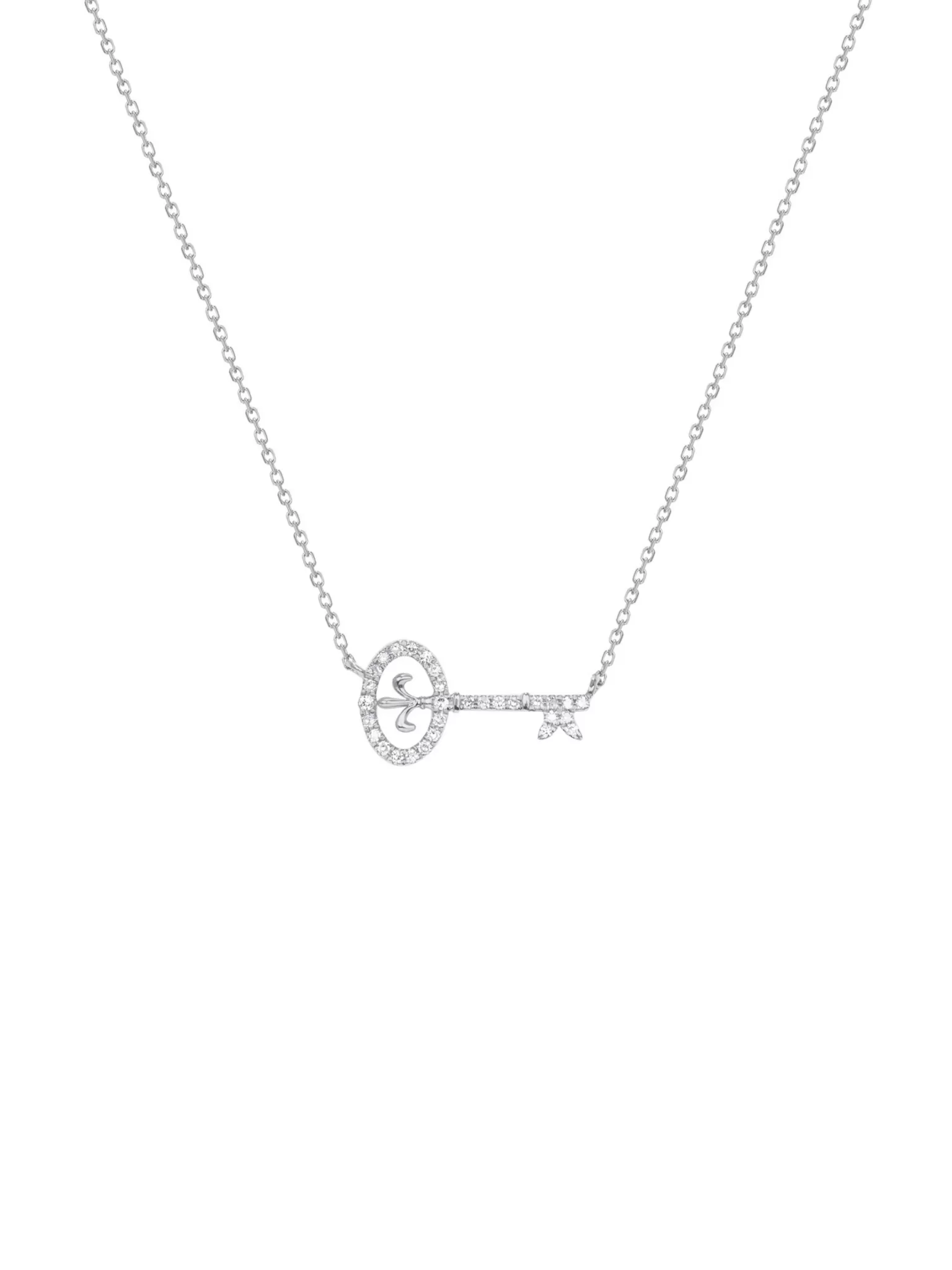 Key Diamond Necklace 14K