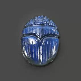 LABRADORITE Gemstone Carving : 51.55cts Natural Untreated Unheated Labradorite Hand Carved Scarabs 34*25.5mm