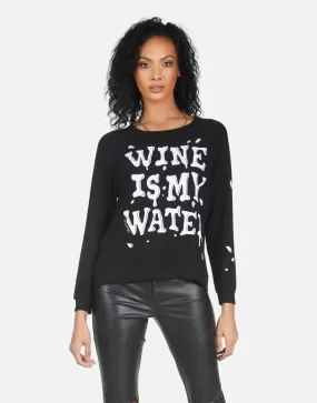 Lauren Moshi Everly Wine is My Water Pullover