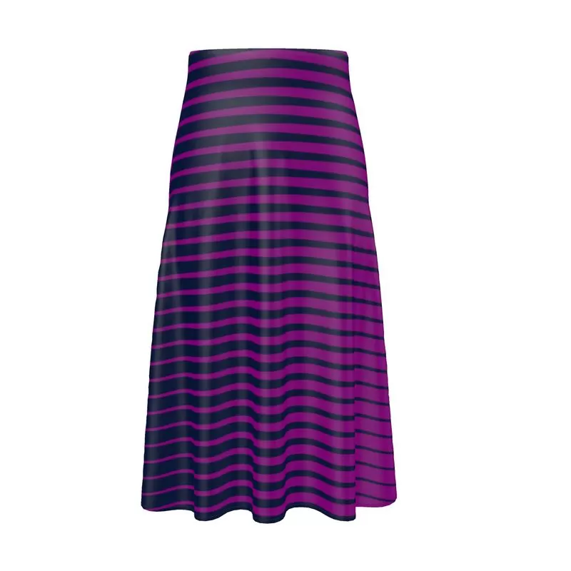 Lavender Wedges Midi Skirt