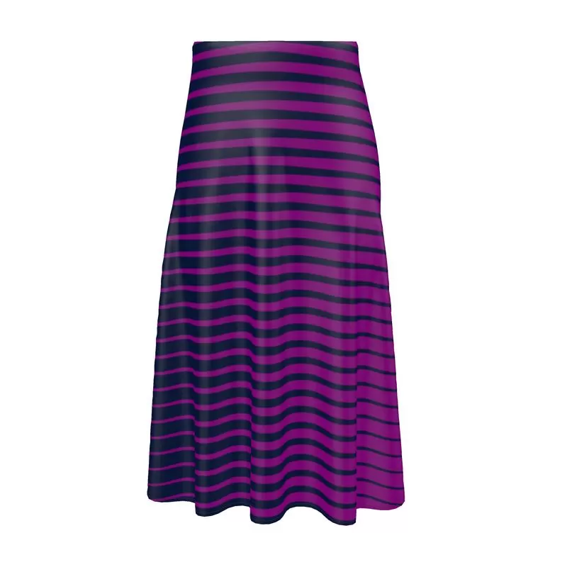 Lavender Wedges Midi Skirt