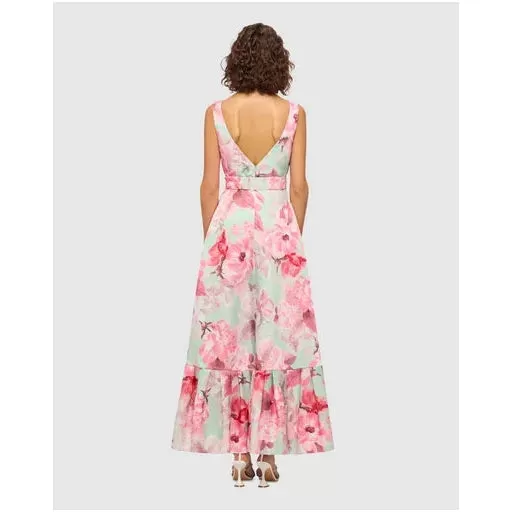 Leo Lin Elodie V Neck Maxi Dress