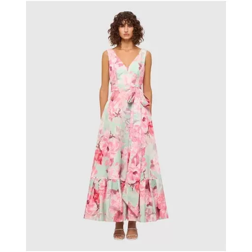 Leo Lin Elodie V Neck Maxi Dress