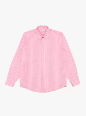 Logo Striped Shirt Pink