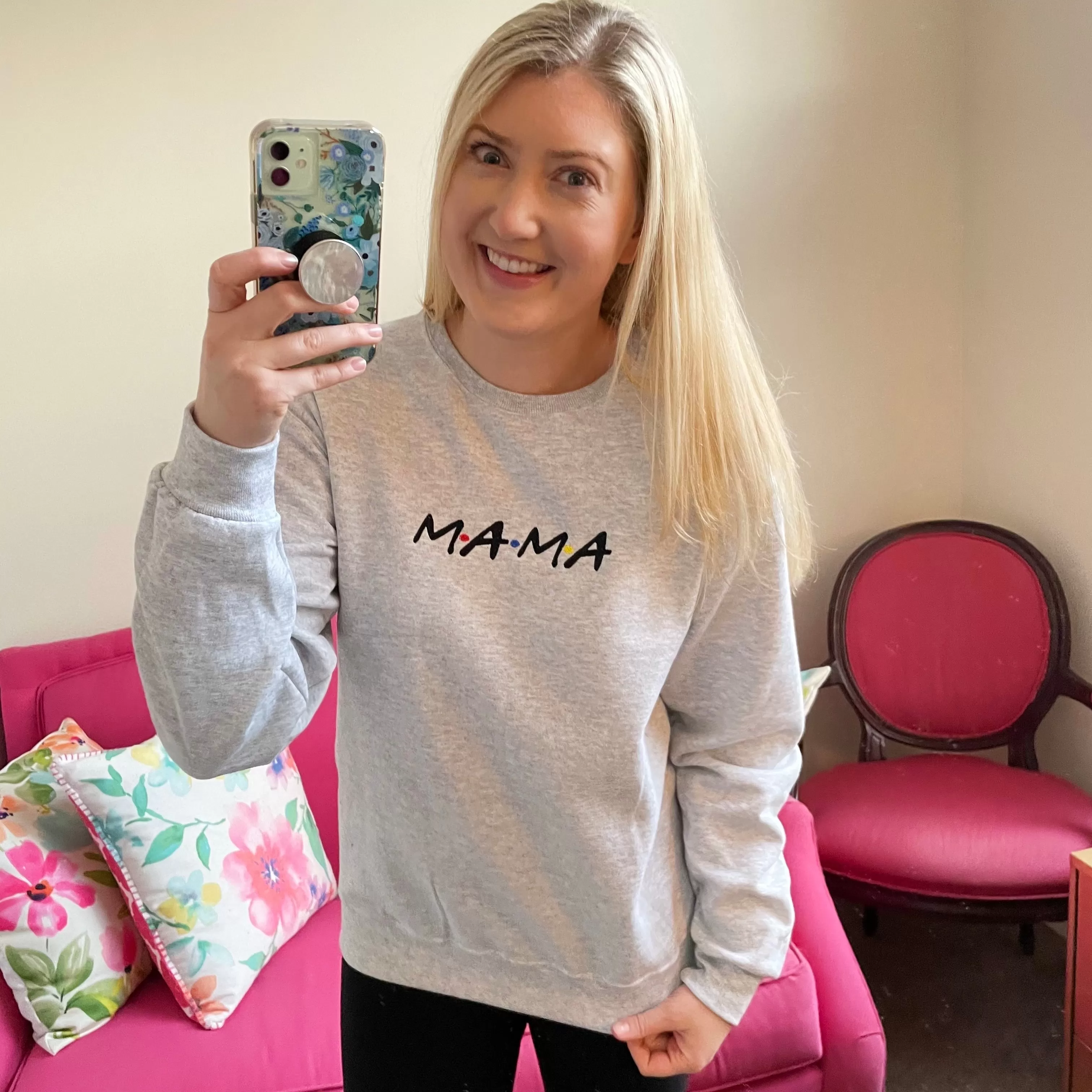 Mama Embroidered Sweatshirts