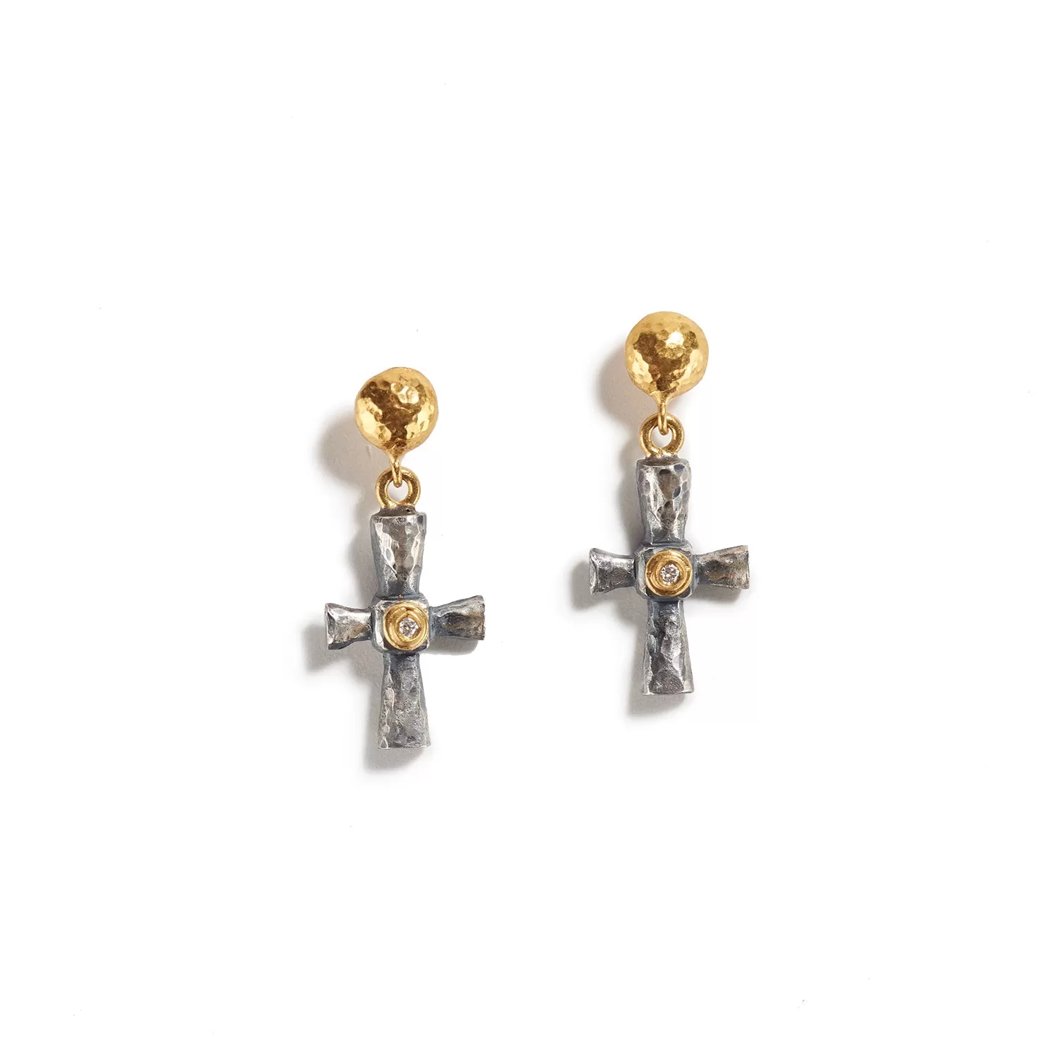 Mini Pontus Cross Earrings