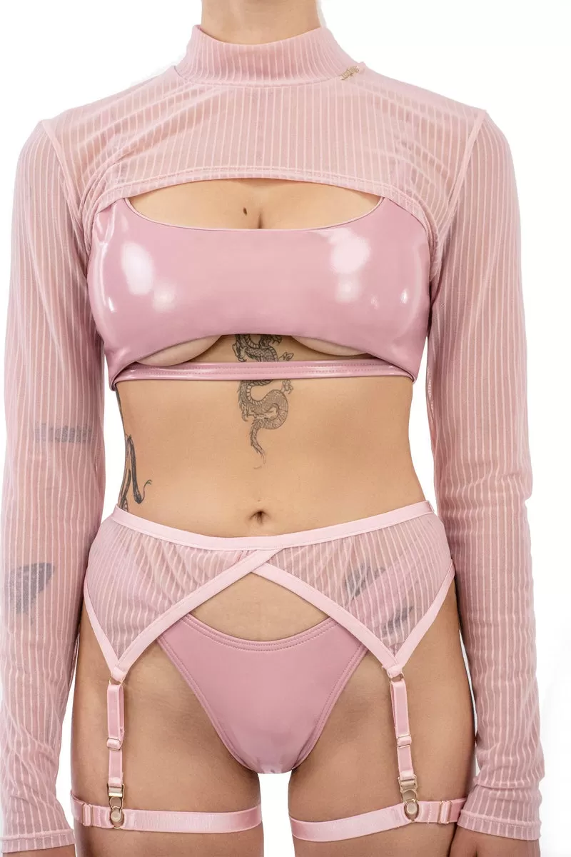 Naughty Thoughts XXX Rated See Through Shrug - Pink