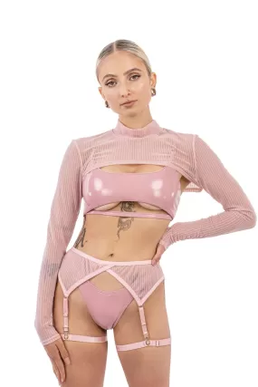 Naughty Thoughts XXX Rated See Through Shrug - Pink