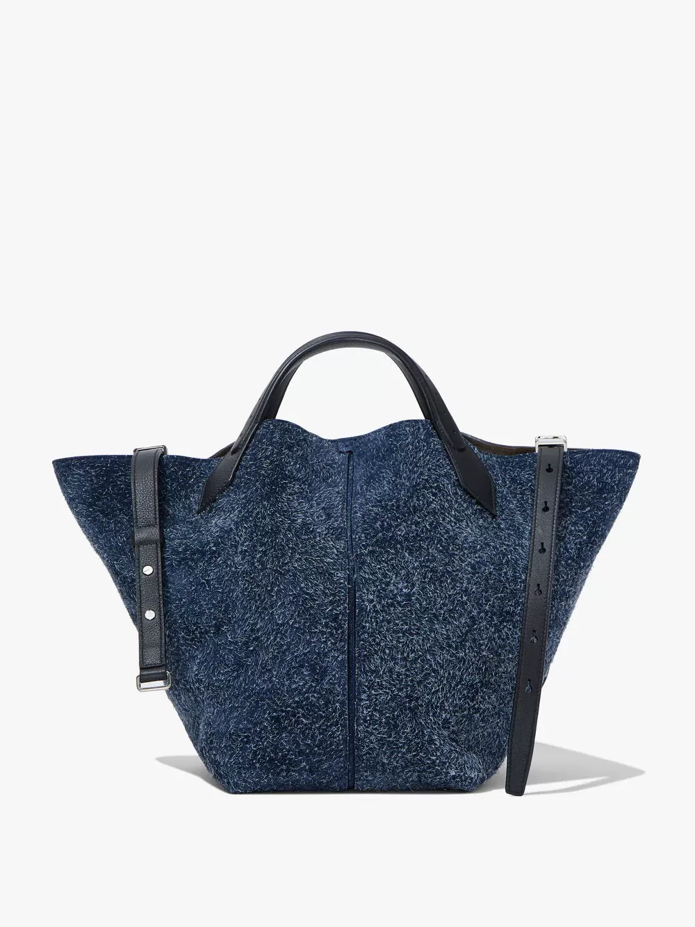 Navy Large Brushed Suede PS1 Tote