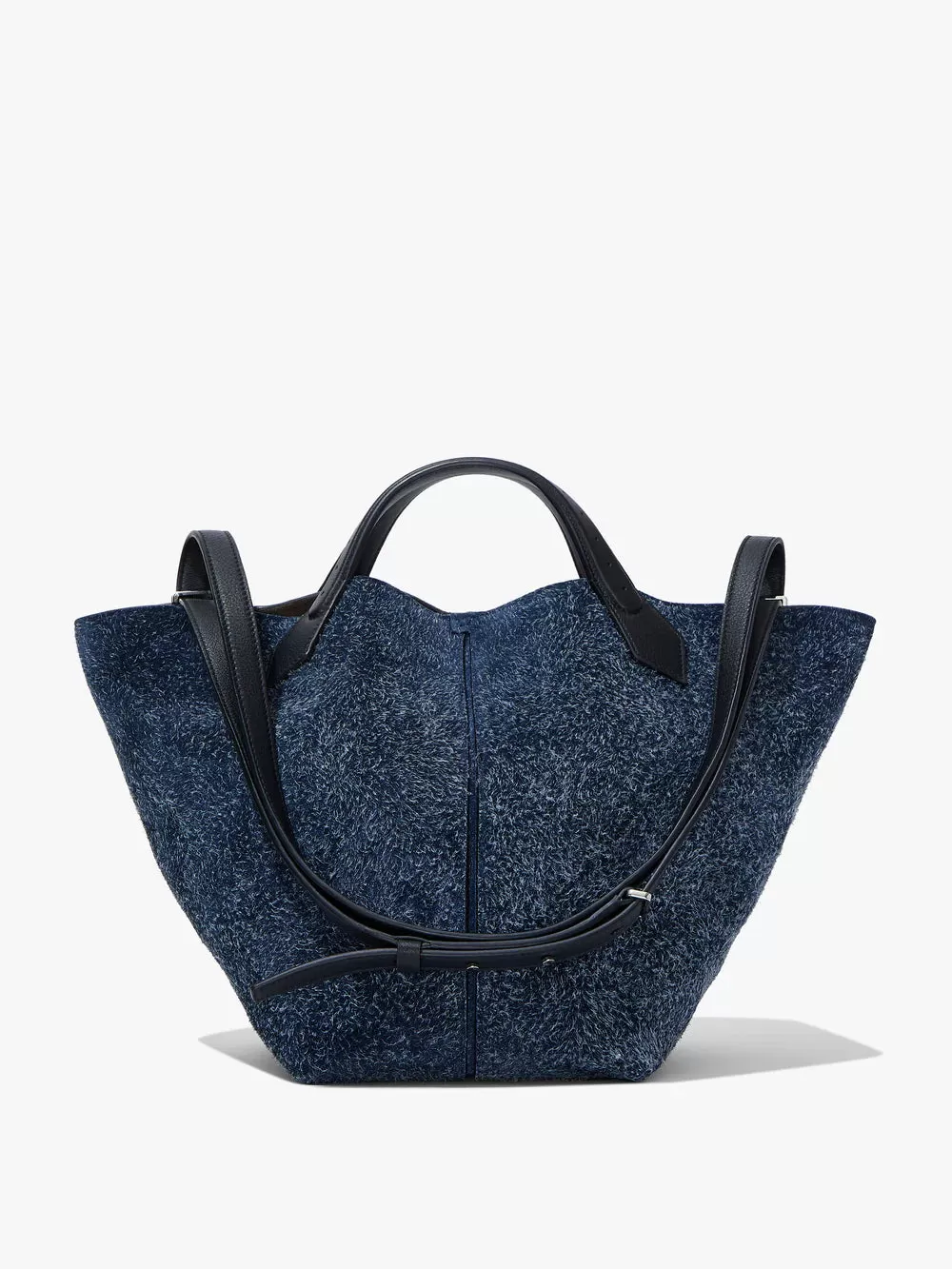 Navy Large Brushed Suede PS1 Tote