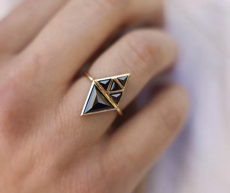 Nina Triangle Diamond Ring