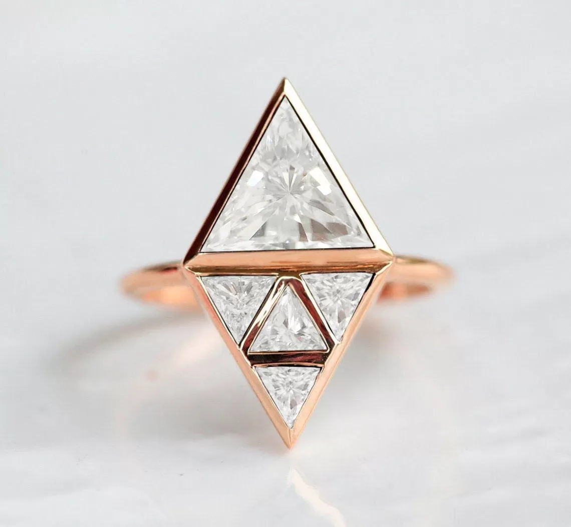 Nina Triangle Diamond Ring