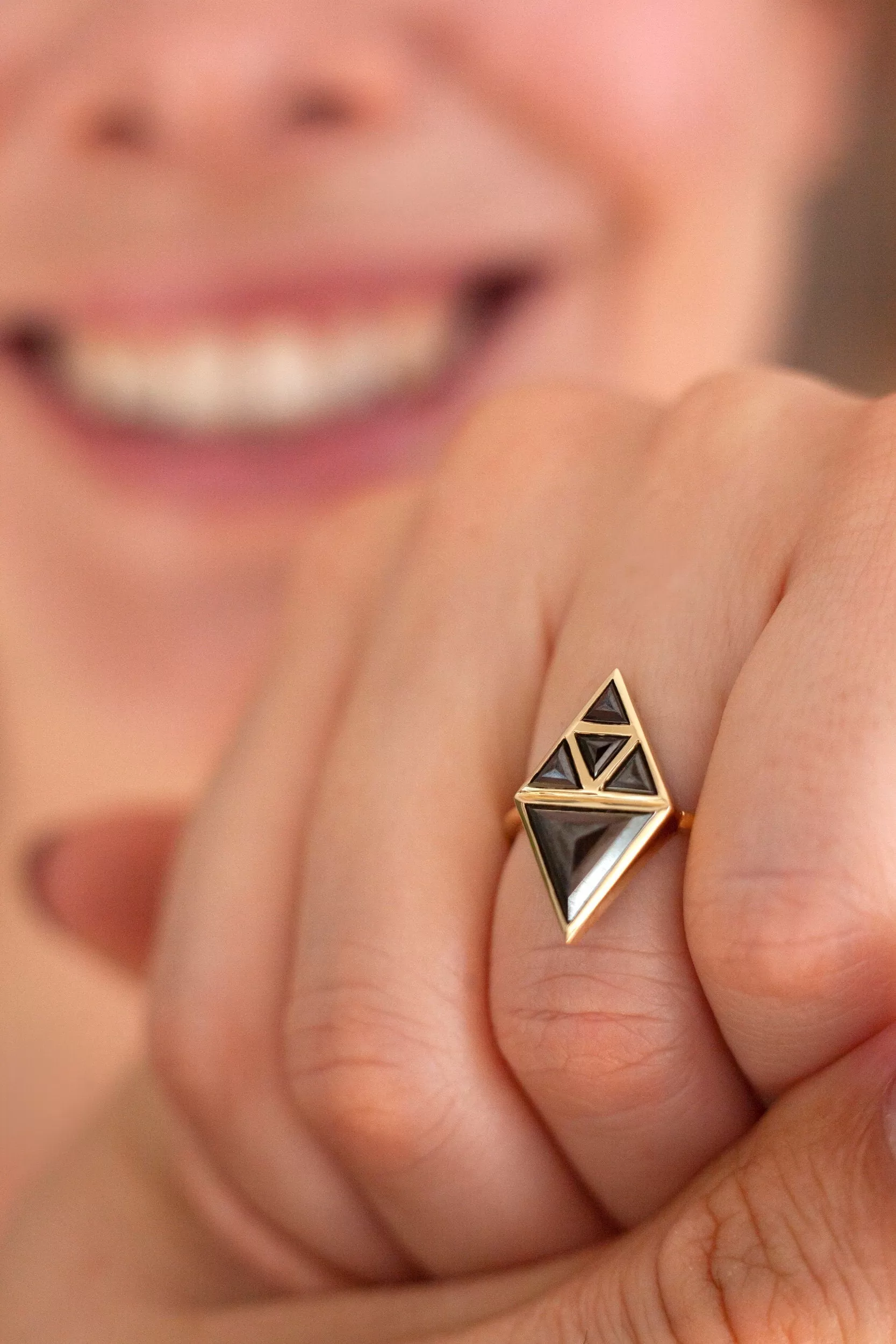 Nina Triangle Diamond Ring