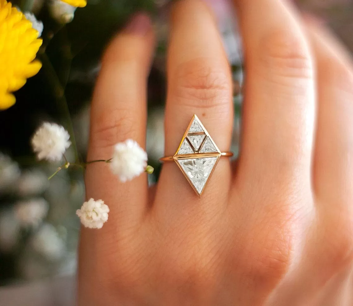 Nina Triangle Diamond Ring