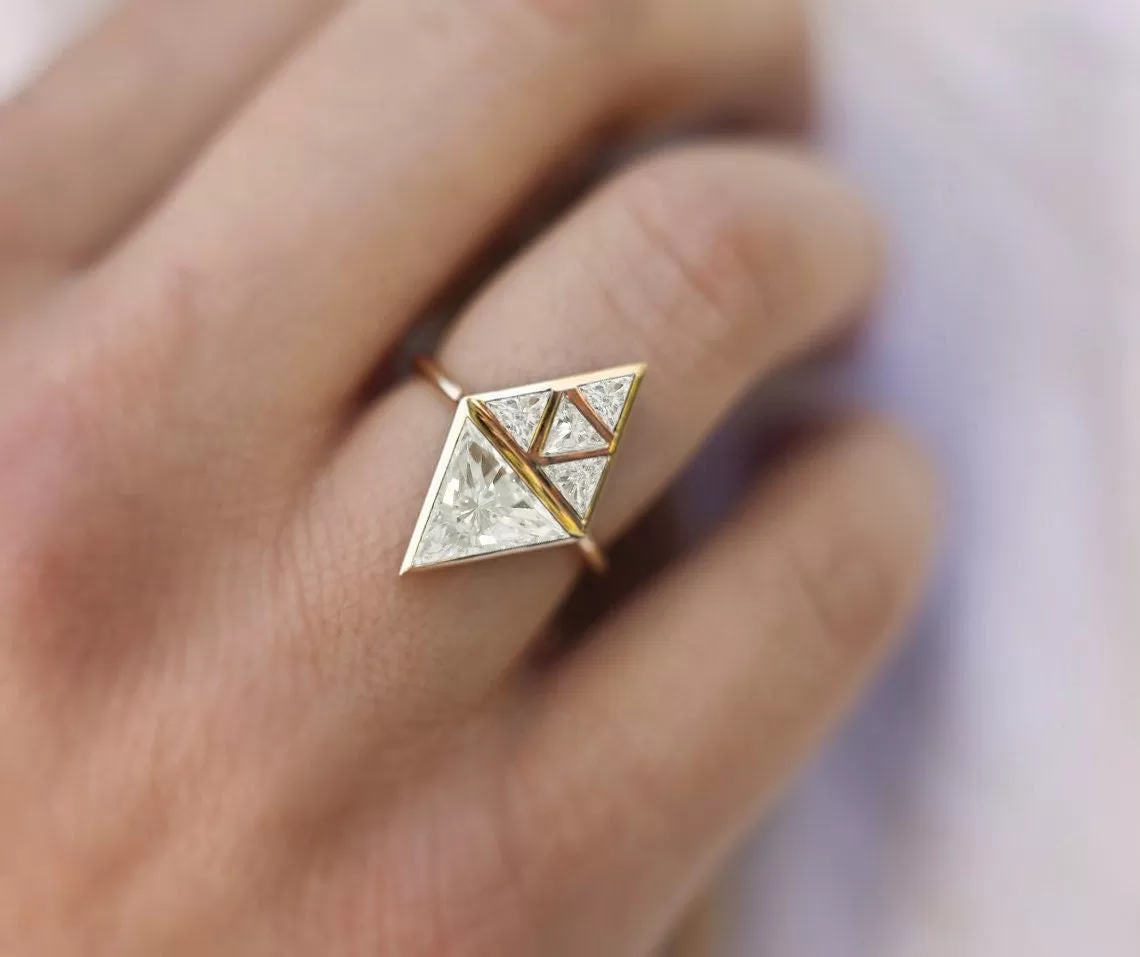 Nina Triangle Diamond Ring