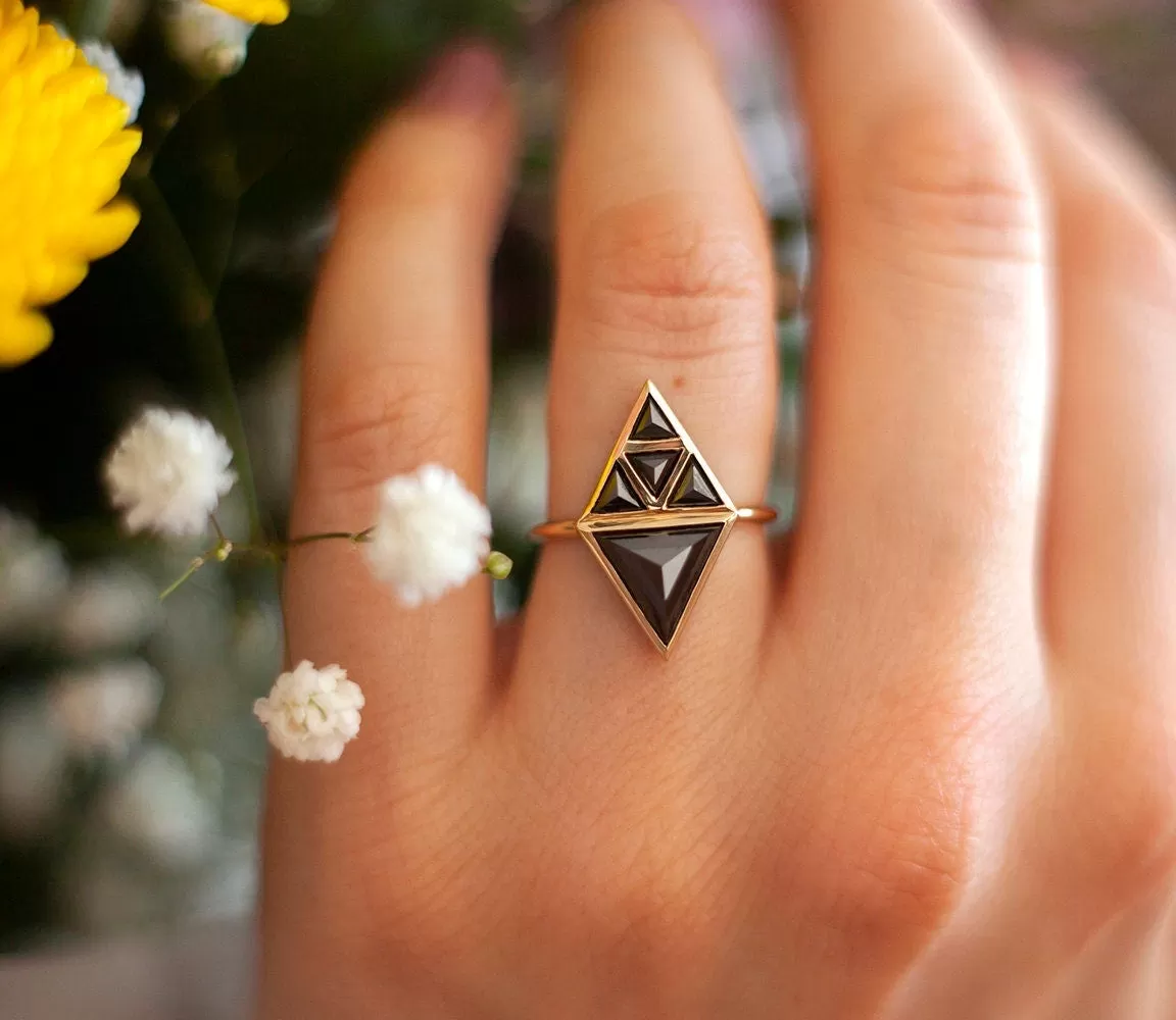 Nina Triangle Diamond Ring