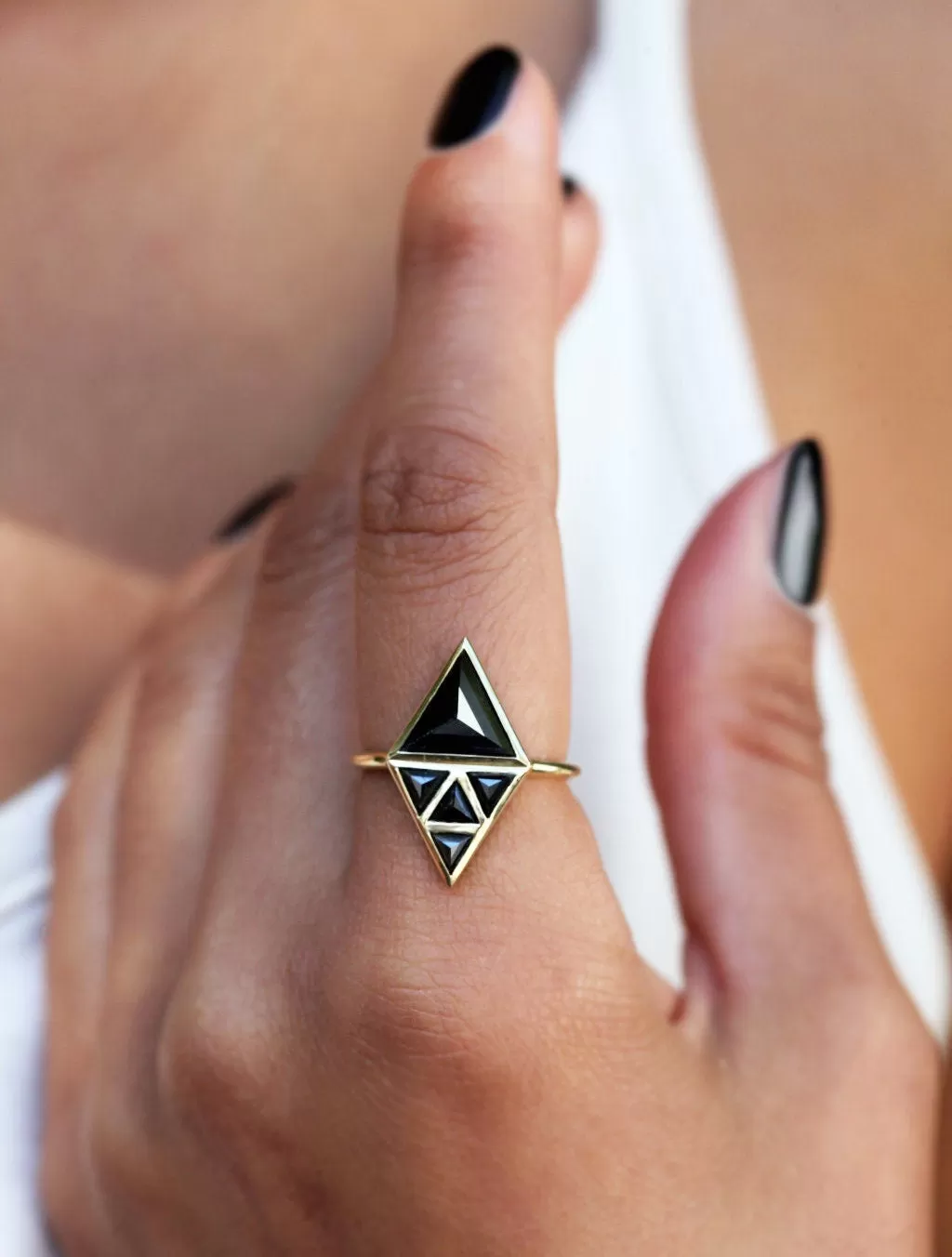 Nina Triangle Diamond Ring