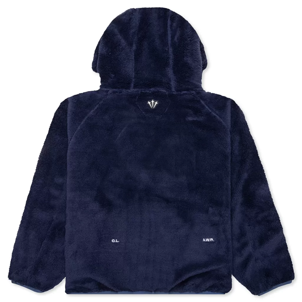 NRG Nocta Fleece Hoodie Womens - Midnight Navy/Wolf Grey