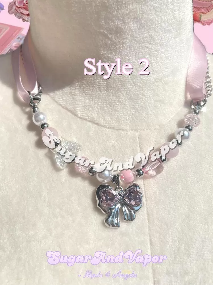 Pink Fairycore Beaded Multi-ways Necklace