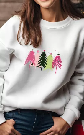 Pink Trees Crewneck | 9 Colours