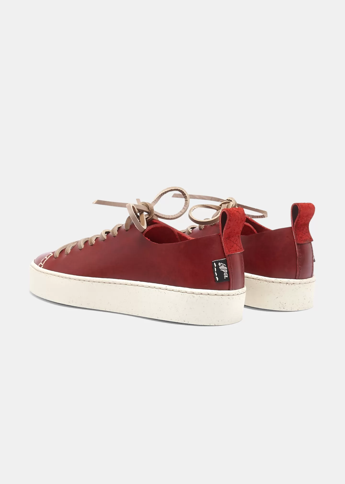 Reefer Womens Leather Cupsole Shoe - Scarlet