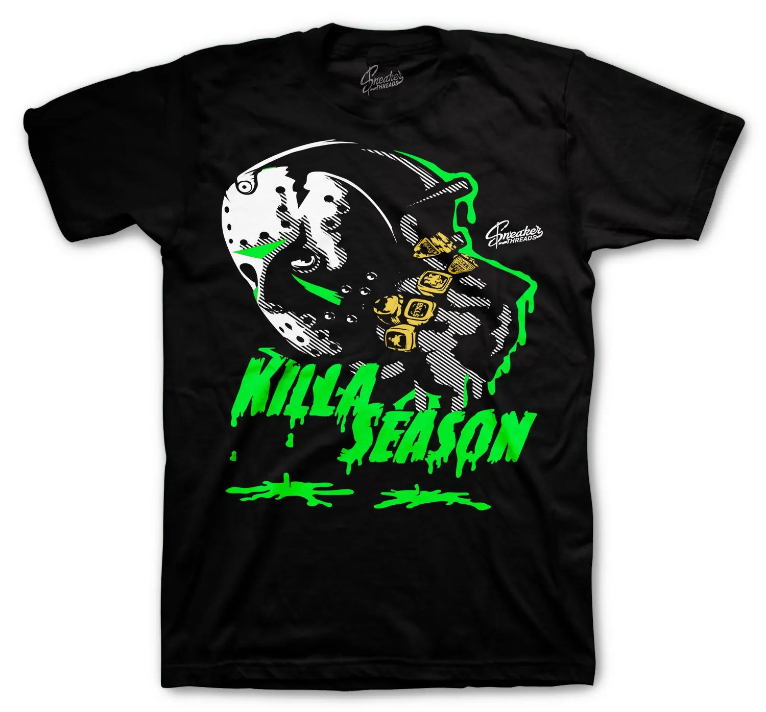 Retro 6 Electric Green Shirt - Killa Season - Black