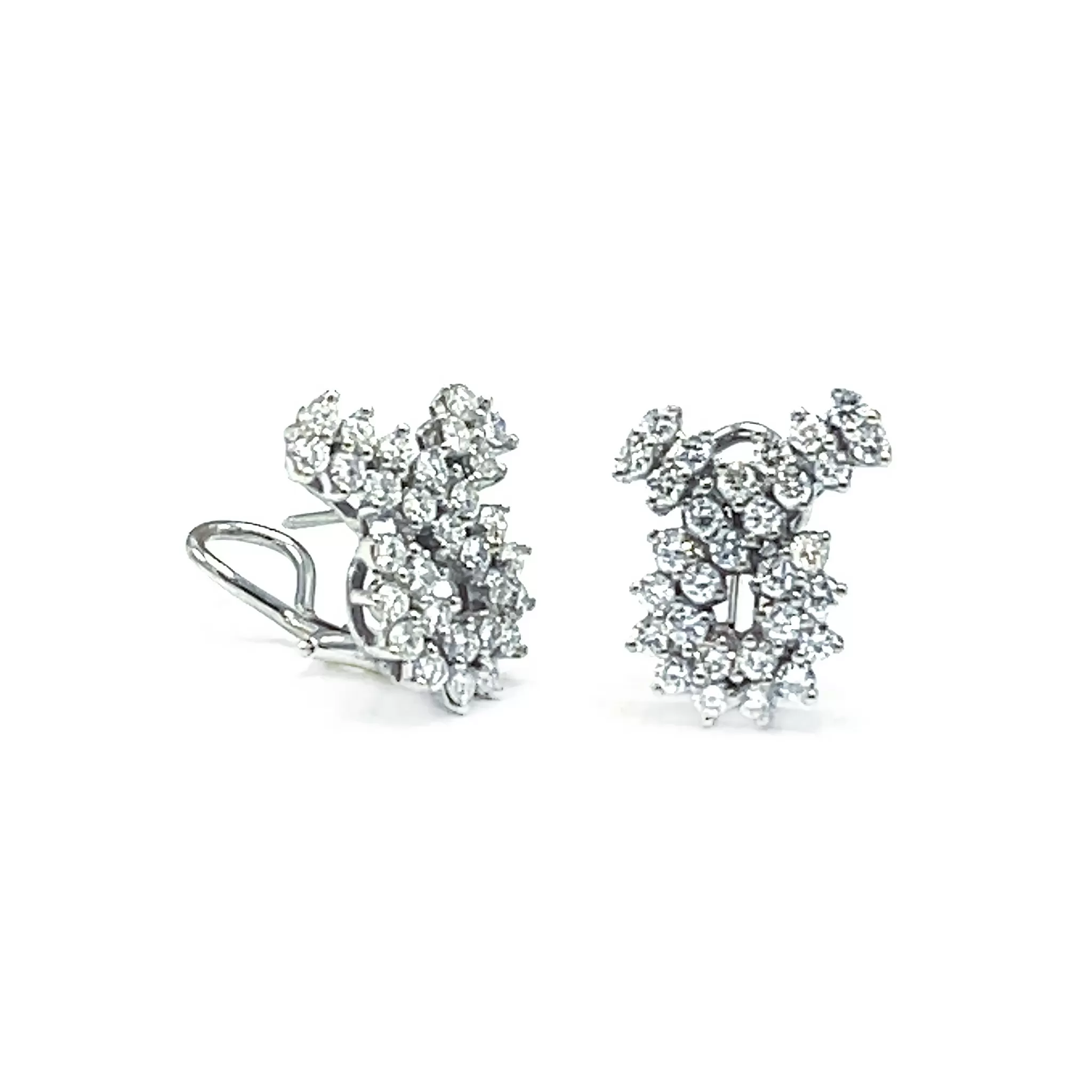 Ribbon Swirl Diamond Earrings