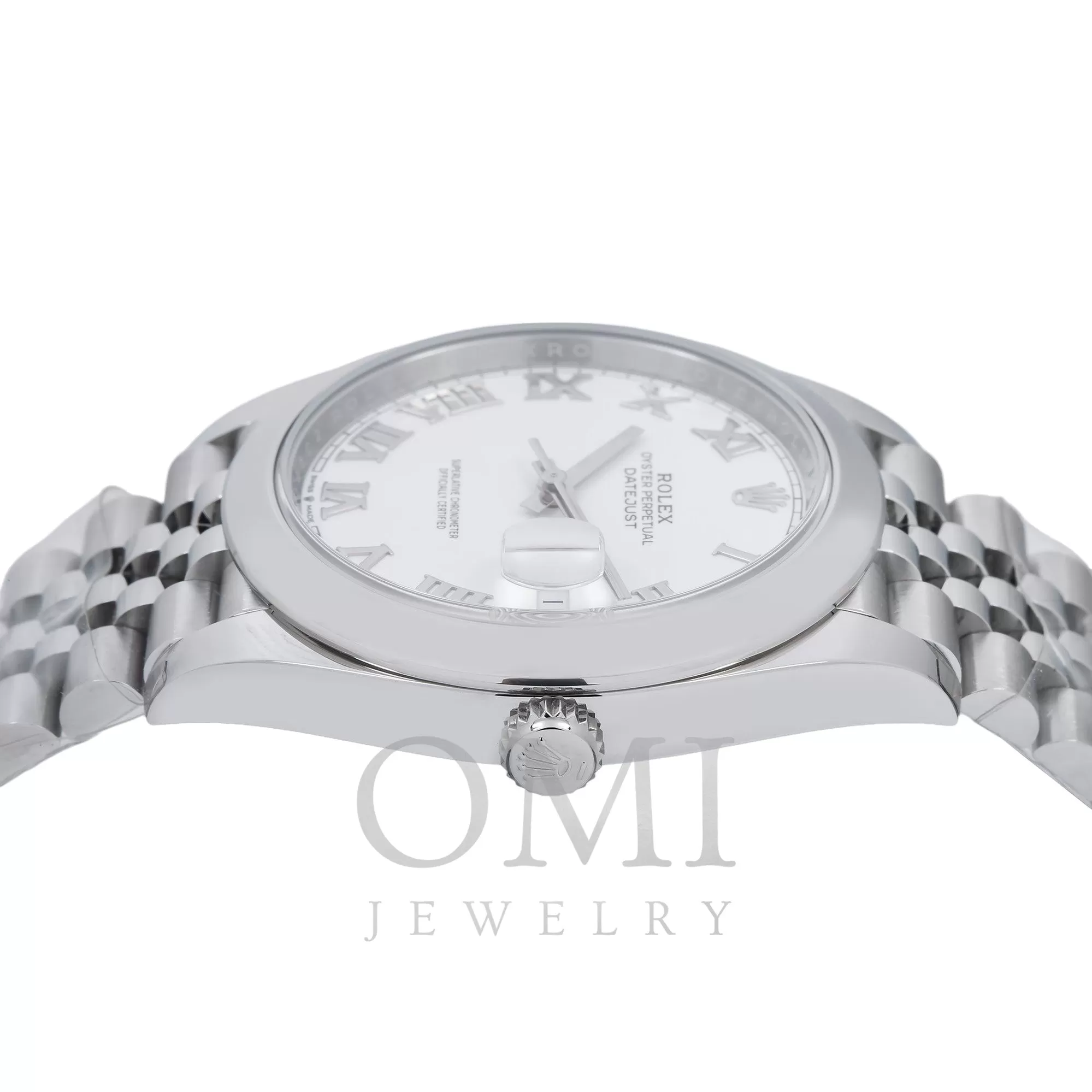 Rolex Datejust 126300 41MM White Roman Dial With Stainless Steel Jubilee Bracelet