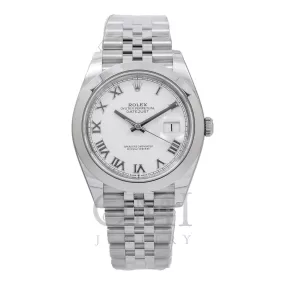 Rolex Datejust 126300 41MM White Roman Dial With Stainless Steel Jubilee Bracelet