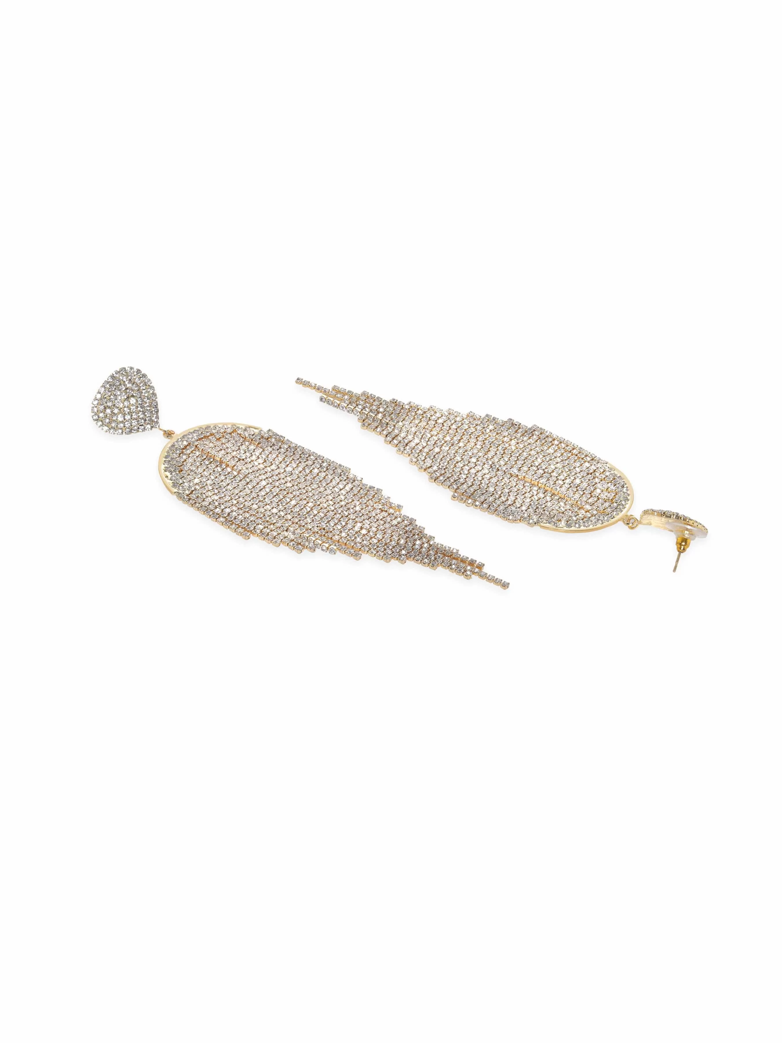 Rubans Voguish Golden Cascade Shoulder Duster Earrings