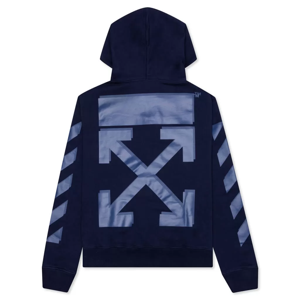 Rubber Arrow Slim Hoodie - Blue/Blue