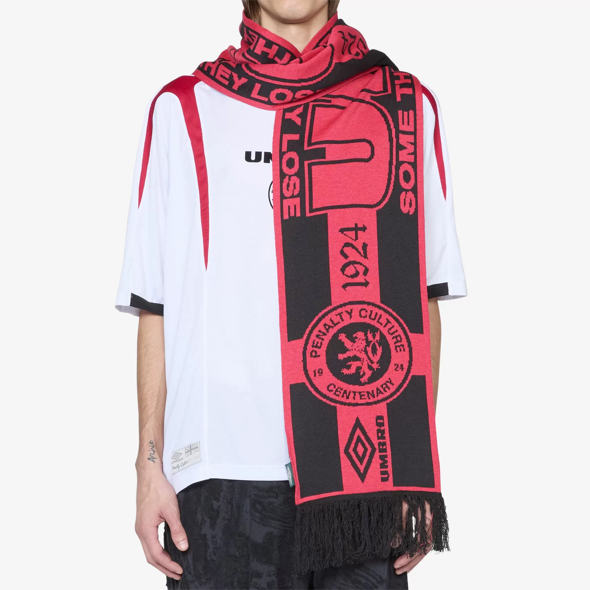 Scarf England Black Red