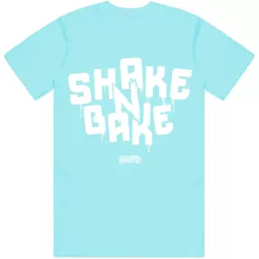 SHAKE N BAKE : Celadon Sneaker Tees Shirt (white ink)