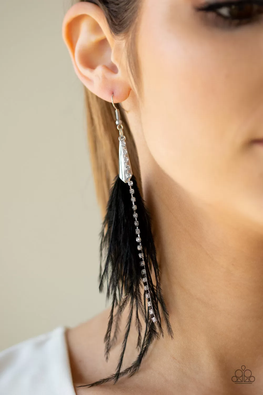 Showstopping Showgirl Black-Earrings