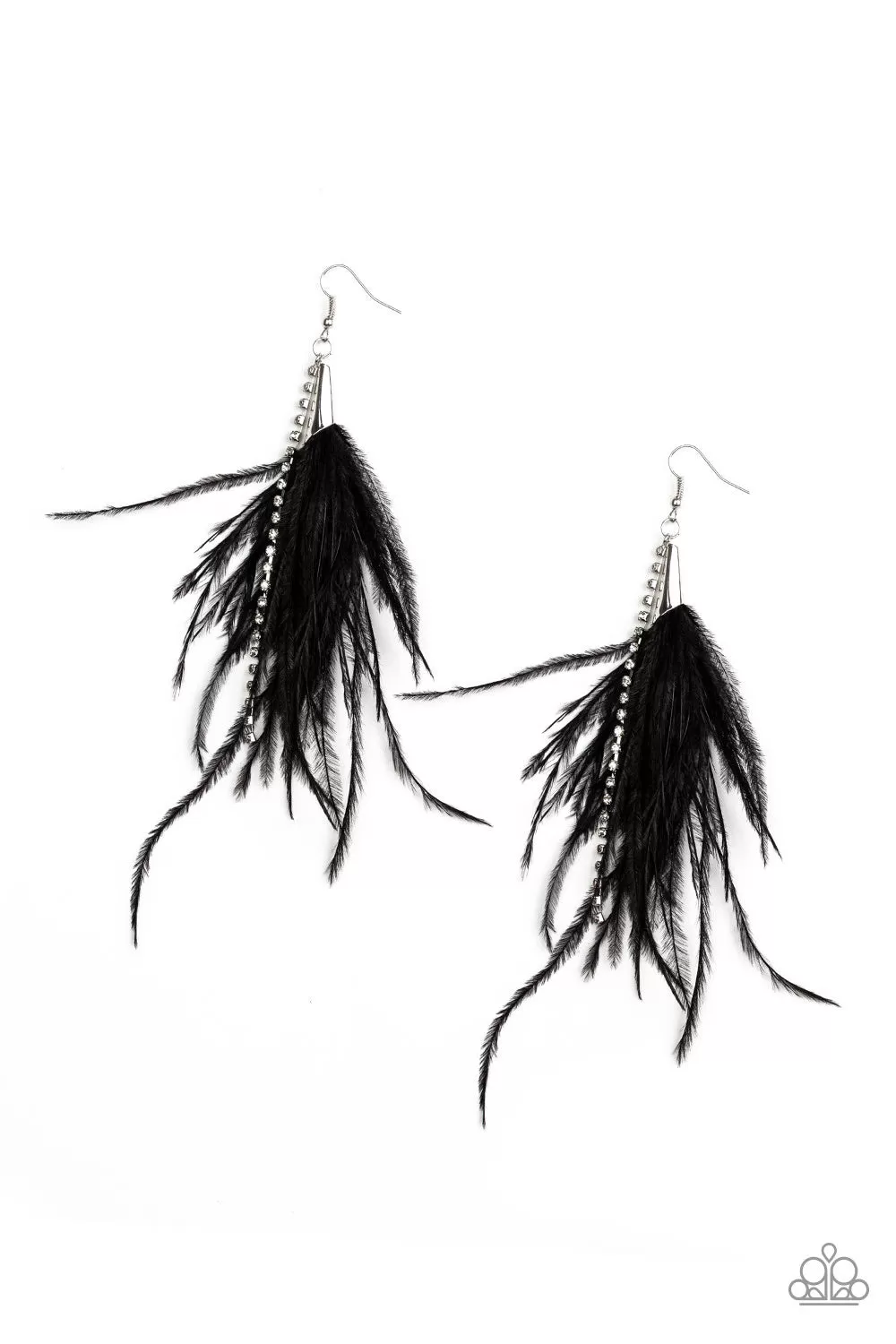 Showstopping Showgirl Black-Earrings