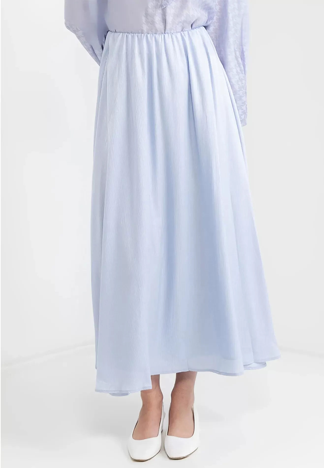 Silky Flare Maxi Skirt