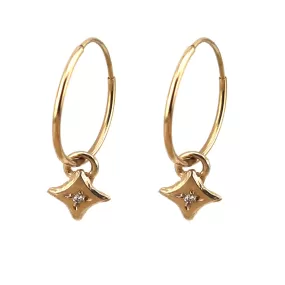 SPARKLE Tiny Hoops - Gold