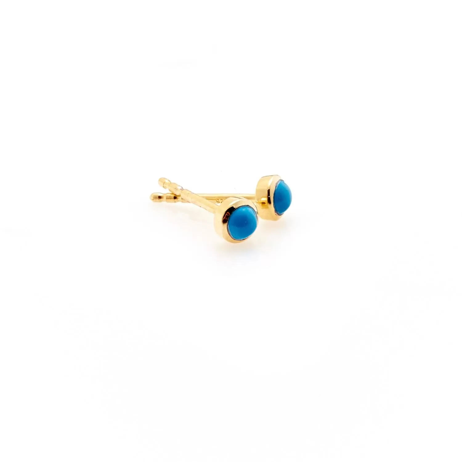 Superfine / Mini Turquoise Studs / Gold