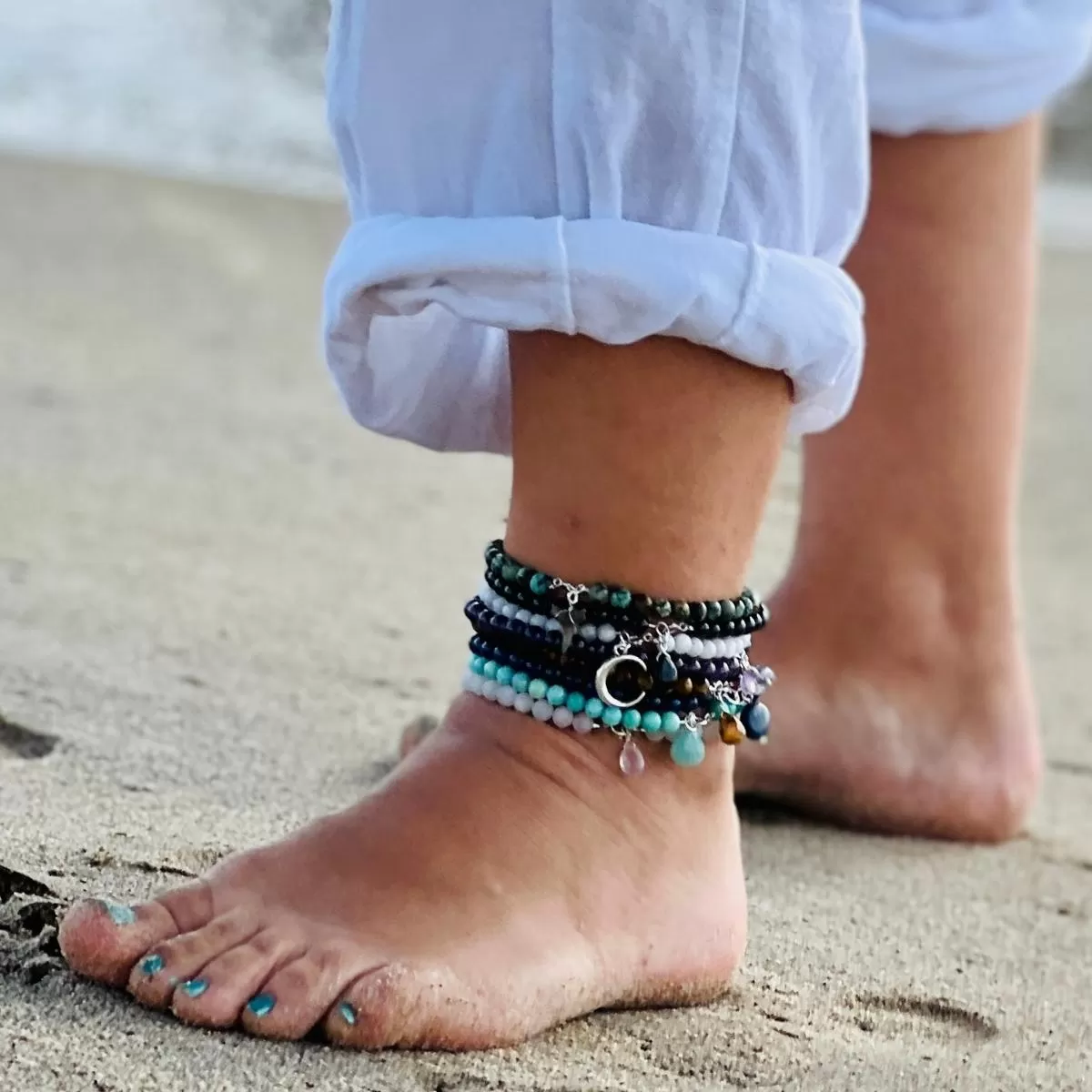 Surrounded by Love - Rose Quartz Anklet