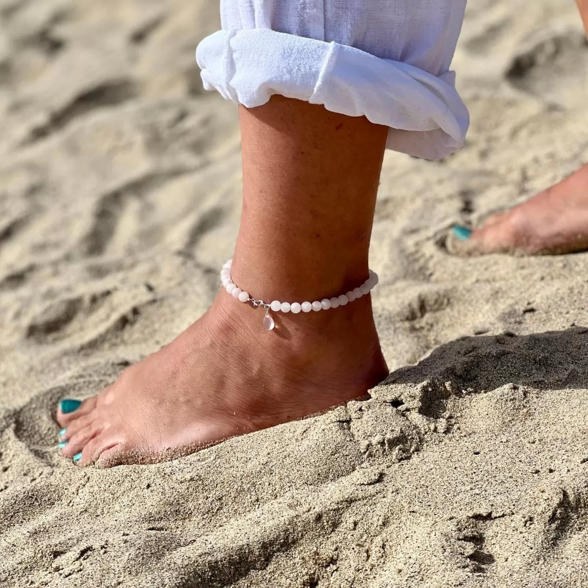 Surrounded by Love - Rose Quartz Anklet