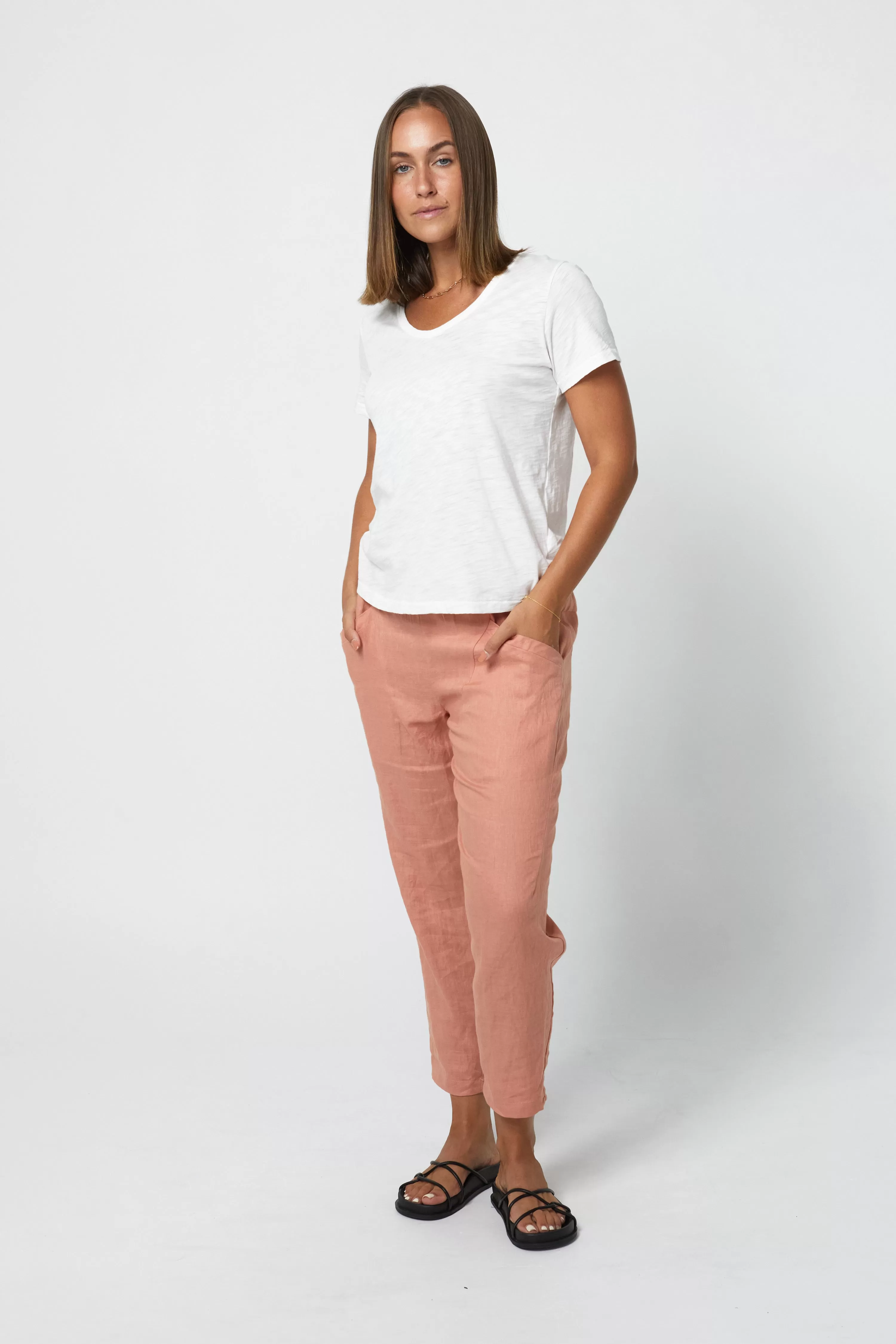 SUTTON HEMP PANT - CLAY