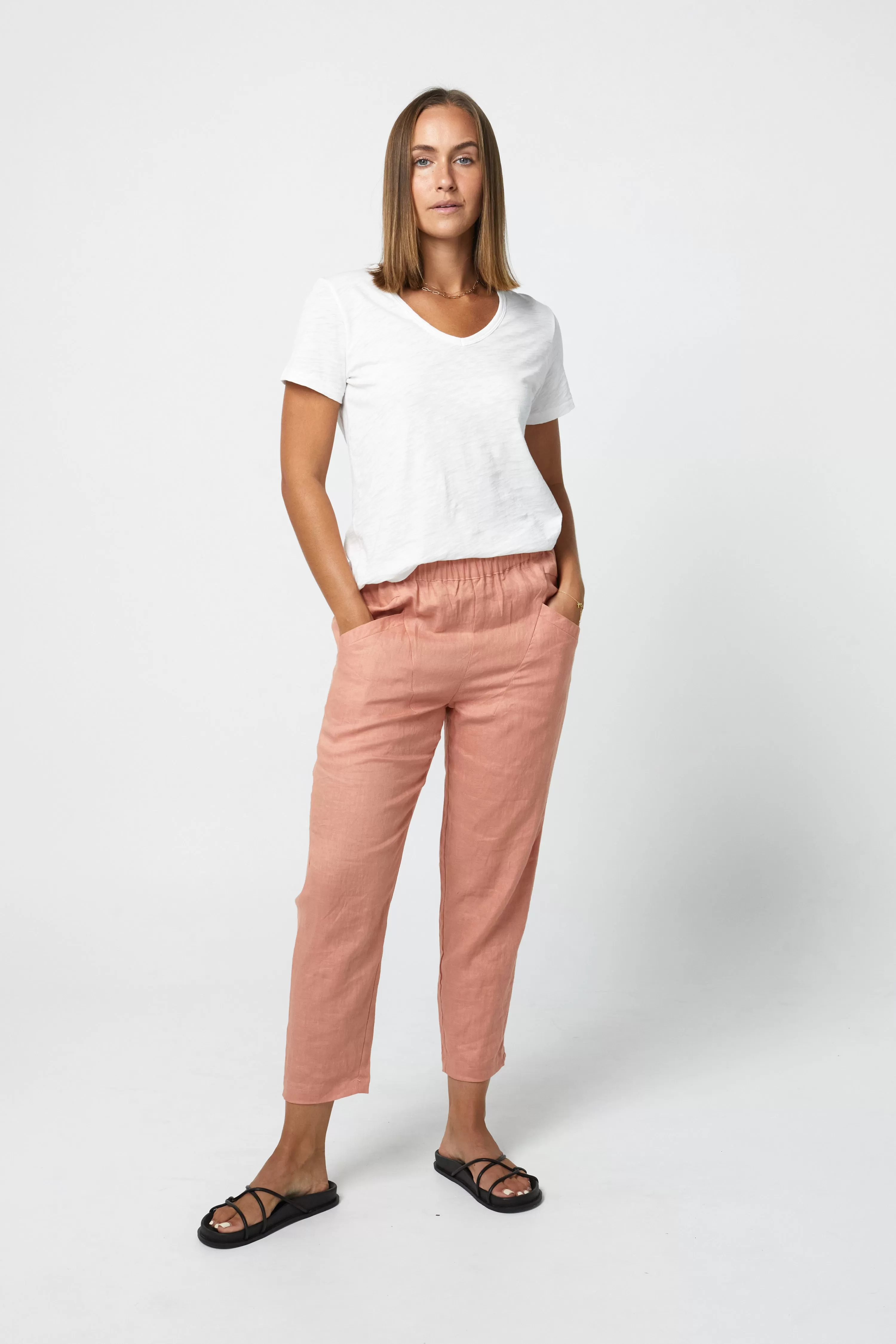 SUTTON HEMP PANT - CLAY