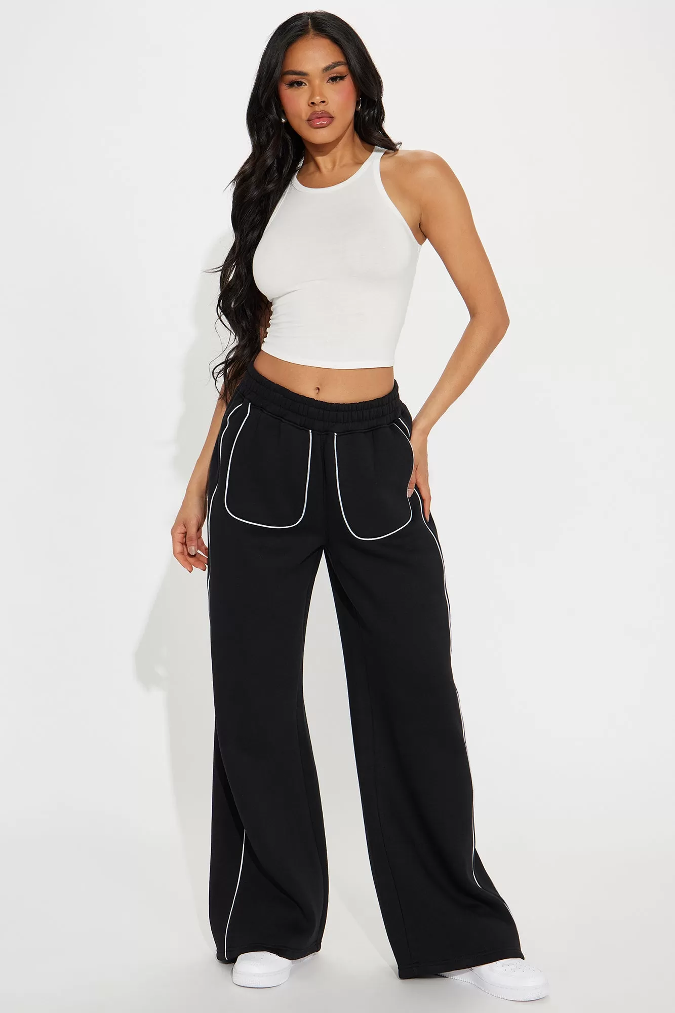 Taking Chances Reflective Lounge Pant - Black